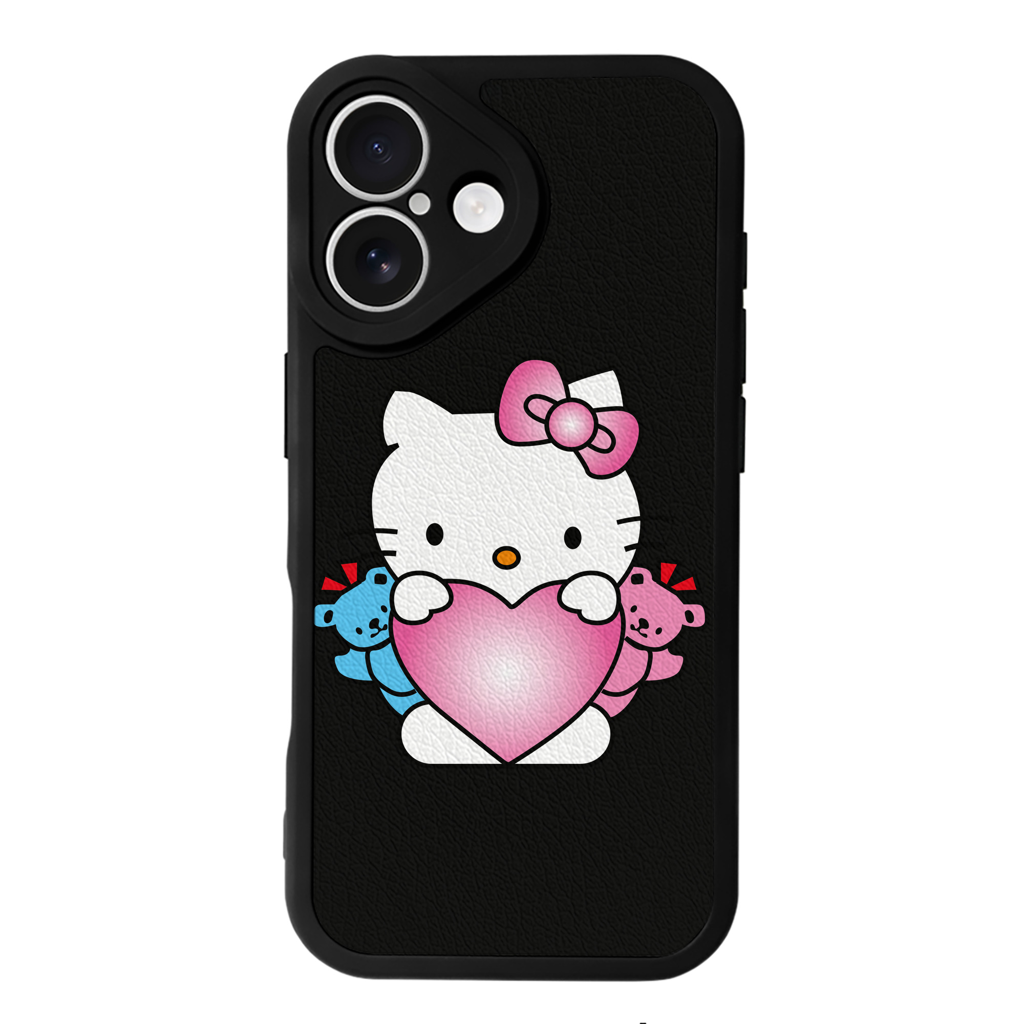 （画像用） Hello Kitty ハローキティ 【iPhone 16シリーズ対応】シリコンスマホケース（レザー調） 材質：シリコン